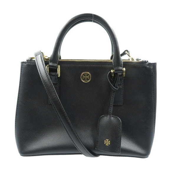 Tory Burch HFA031 Leather Black Handbag Shoulder Bag 0630TORY BURCH - Picture 1 of 9
